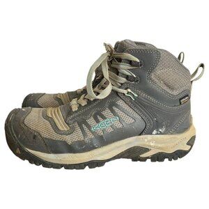 Keen Womens Reno Carbon Toe Mid Height Work Athletic Boot Size 9.5M Gray EH FIC